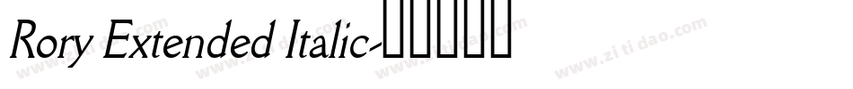 Rory Extended Italic字体转换